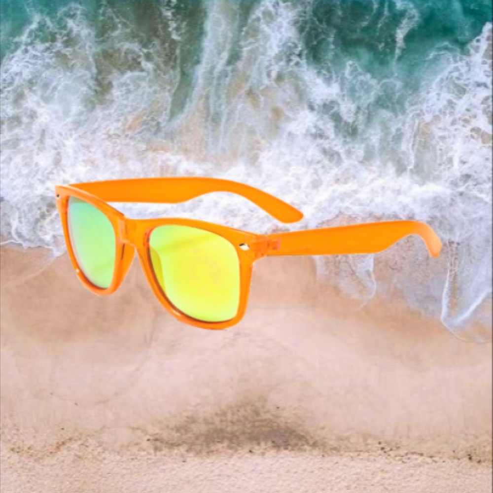 ⭐️2/$15 Orange Wayfarer Style Sunglasses